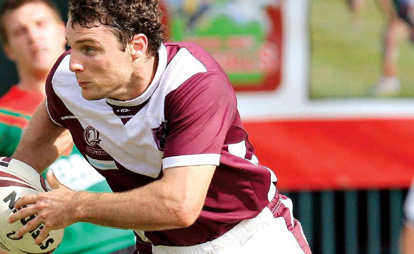 Likely Killarney Cutters player Nick Parfitt shows his style for Burleigh in a 0-all draw against Wynnum in Queensland Cup rugby league in 2010.